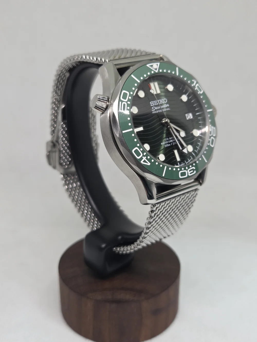 Custom 41mm Automatic Seiko Mod Watch Dark Green Seamaster NH35